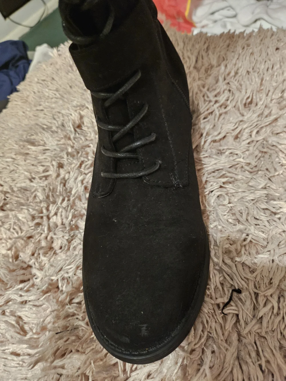 Torrid Black Faux Suede Over-the-Knee Lace-Up Boots Size 9.5 Wide Width